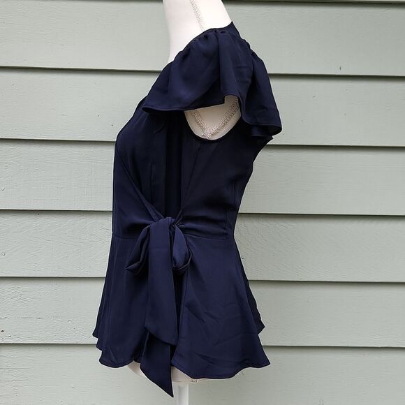 LOFT Flutter Wrap Peplum Top - Picture 5 of 7